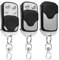 3 Pezzi Telecomando Cancello Frequenza 433 Mhz, Universali Telecomando Garage Auto con 4 Tasti, Sostitutivo Radiocomando Cancello Automatico, Clonazione Telecomando per Porta Garage