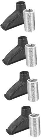 OUNONA 4 Stück Lufteinlass Aus Kohlefaser Deckel Autoteile Lüftungsschlitz Für Autotelefonhalter Autolufteinlassaufnahme Autoaufnahmeaufnahme Gittereinlassabdeckung Abteil Haube Black Abs