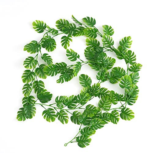 YIHANSS Flor Artificial en Maceta Tortuga Artificial Hoja Verde Planta Artificial eucalipto Hojas de ratán jardín jardín de la casa de la casa del hogar