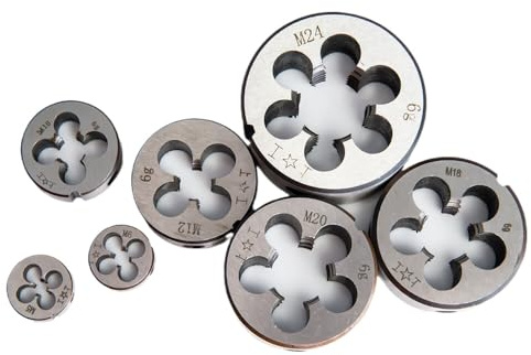 Filiere tonde, Filiera filettata metrica sinistra tonda for misure da M2 a M52, confezione 1(M8 x 0.5 (Outside Ø25mm))