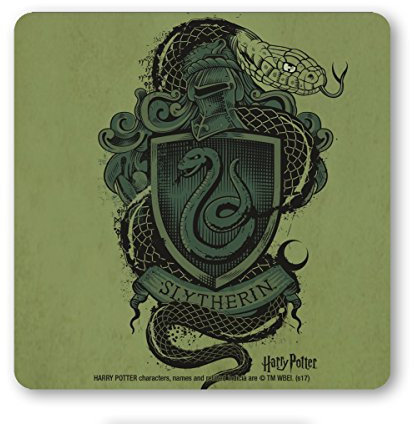 Film - Harry Potter - Serpentard - Logo - Serpente I Dessous de Verre I sous-Verres I 10x10cm I Design Original sous Licence