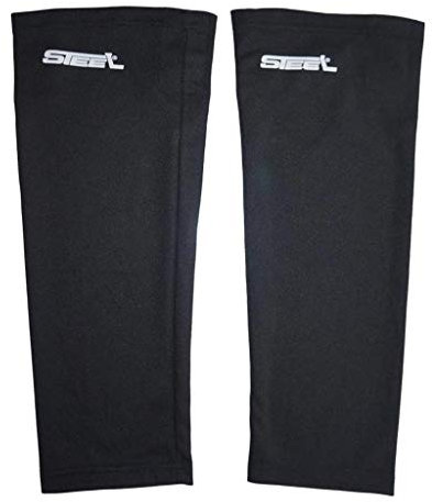 Steel Eishockey Stutzen Textil-Netzgewebe Mesh Farbe schwarz, Größe Senior
