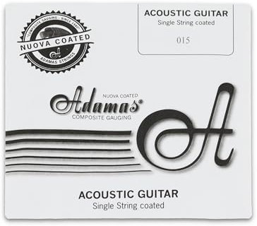 Adamas Cuerdas para Guitarra Acústica Nuova Cuerdas Sueltas de Acero con Recubrimiento .015/0,38mm