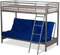 Humza Amani FUTON BUNK BED (With One Futon Mattress) IN SILVER METAL FINISH (Blue)