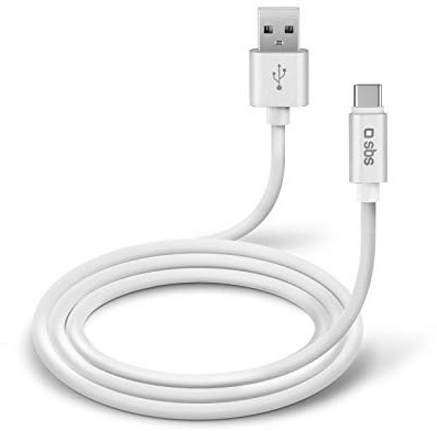 SBS 1 m langes Kabel mit Silikonbeschichtung, verwicklungsfrei, USB- und Typ-C-Anschlüsse zum Aufladen und zur Datenübertragung