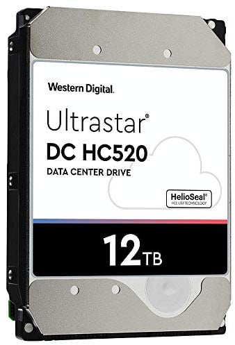 HGST - WD Ultrastar DC HC520 HDD | HUH721212ALE600 | 12TB 7.2K SATA 6Gb/s 256MB Cache 3.5-Inch Helium Data Center Internal Hard Disk Drive