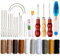 32Stücke Leder Nähwerkzeug Set Nähen Leder Bastelwerkzeug Wachsfaden Leder Handnähwerkzeug Kit für Leder Polster Teppich Leinwand DIY Nähzubehör