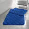 Comfort Collections Memory Foam Bath Mat Set Pedestal Toilet Mat Bathroom Rug 2 Piece Soft Absorbent Non Slip Block Royal Blue Bath Mat (50CM X 80 CM) & Pedestal Mat (50CM X 40 CM) Approximate