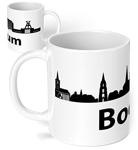 True Statements Tasse Ruhrpott Skyline Ruhrgebiet NRW - Kaffeetasse mit schönem Spruch - beidseitig bedruckt - spülmaschinenfest, stadt bochum