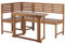 Garten Modul Eckbank mit Klapptisch 110x47 Akazienholz Hellbraun 4-teilig Treia