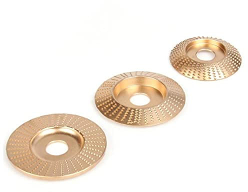 3pcs 4 Inch Grinder Wheel Disc Wood Shaping Wheel Wood Grinding Shaping Disc for Angle Grinders with 5/8 Inch Inner Diameter