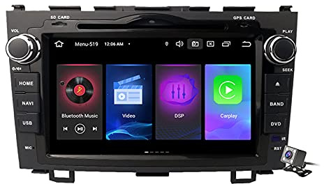 Buladala Android 11 Radio Coche 2 DIN con 7'' Pantalla Táctil para Honda CR-V CRV 2007-2011 con Split-Screen/Bluetooth/GPS/FM Am/RDS/CD DVD/Carplay Android Auto/DSP/Mandos Volante