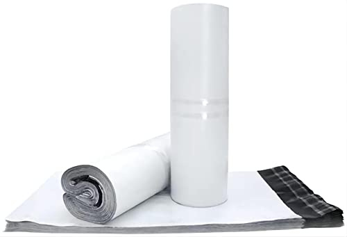 Sipobuy 100PCS Mailing Post Express Taschen, PE Material Dichtung Pack Verpackung Porto Mail Säcke Umschläge Mailer, Wasserdicht Und Feuchtigkeit-beweis (White, 20X30cm / 8X12in)