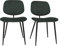 Miliboo Stühle aus grünem Samt und schwarz lackiertes Metall (2er-Set) Tobias