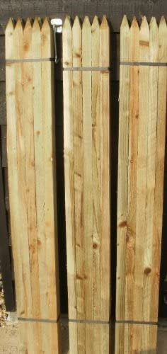 F&G Supplies 20 x 1.5m (5ft) tall square garden tree plant wooden stakes - HC4 pressure treated