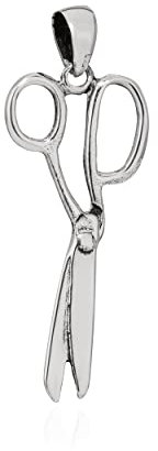 NKlaus Kettenanhänger Friseur Schere 925 Silber 29x13mm Silberanhänger Amulett Talisman 10268