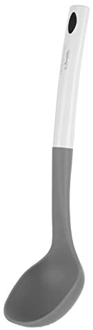 Fatto in Casa da Benedetta Mestolo in Silicone alimentare e Anima in Acciaio - Antigraffio per Pentole, Padelle e Stoviglie - Lunghezza 32 cm (Colore Grigio)