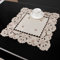 HpLive Tischdecke Quadrat 40 x 40 cm Spitze Blumenmuster kleine Tischdecke für Zuhause Party Garten Hochzeit Weihnachten Heimdekoration