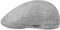 Stetson Texas Linen Flatcap Schirmmütze Leinencap Sommercap Schiebermütze Damen/Herren - Made in The EU mit Schirm, Futter Frühling-Sommer - M (56-57 cm) grau-meliert
