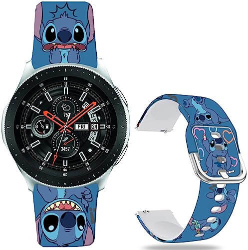 Leotop 22mm Sport weiche Silikonbänder kompatibel mit Samsung Galaxy Watch 3 45mm Band/Galaxy Watch 46mm / Gear S3 Frontier für Frauen Männer. (Draw, 22mm)