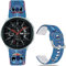 Leotop 22mm Sport weiche Silikonbänder kompatibel mit Samsung Galaxy Watch 3 45mm Band/Galaxy Watch 46mm / Gear S3 Frontier für Frauen Männer. (Draw, 22mm)
