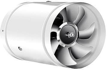 IGTOPS Ventilatore a tubo assiale, diametro 100 mm, ventola di scarico, ventilatore industriale, resistente al calore, per bagno, WC, cucina, serra, tenda, garage, bianco 25 W (bianco)
