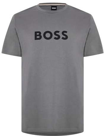 BOSS Mens Print T-Shirt Grey/Black L