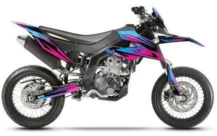 Arider Dekor (Aufkleber) für Aprilia SX 125 (2018-2023) | Faded Edition (Pink | Blau)