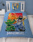 Bettwäsche 135x200, Lego Ninjago Lloyd, Sora, Arin und Drache Riyu, 100% Baumwolle, Reißverschluss, 1x Kissenbezug 80x80 + Bettbezug 135x200, Kinderbettwäsche Serie -Aufstieg der Drachen- Fanartikel