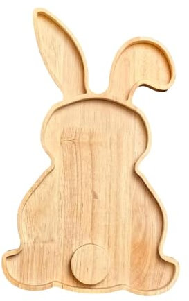 Rabbit Shaped Charcuterie Board,Easter Bunny Cutting Board Dinner Tray Snack Appetizer Platter Platter Rabbit Shaped for Cake, Rabbit