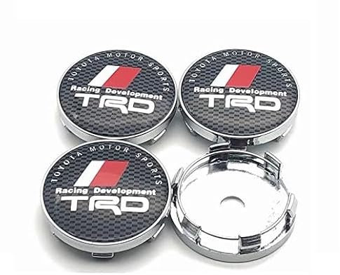 SANNITOU 4 Stück Auto Radnabenkappen für Toyota 60MM,nabendeckel, Auto Radkappen mit Logo, Radnaben Mittel Abdeckungen Radnabendeckel Felgenkappen Autozubehör Wasserdicht Staub,B
