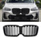 Gangying G01 Nieren Schwarz,Kühlergrill für BMW X3 X4 G01 G02 Grill LCI Facelift X3 X4 Grill Schwarzer Glanz Doppelsteg Nieren 2022 2023 2024