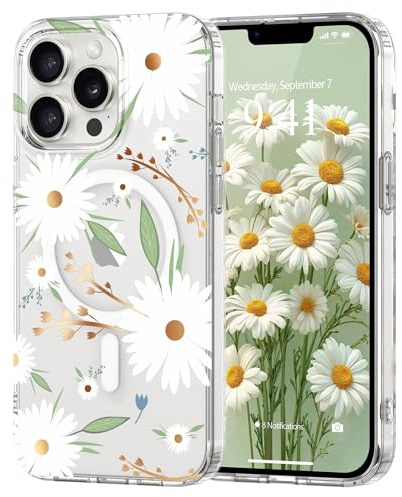 Pepmune for iPhone 13 Pro Case Floral Compatible with Magsafe