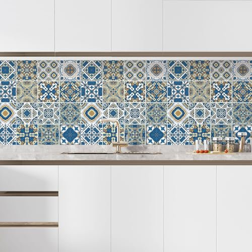 Lumalea 3617681270584 Adhesive Kitchen Splashback Tile Effect Glossy 70 x 70 cm