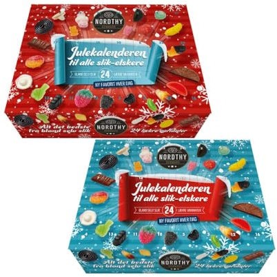 Nordthy Adventskalender rot & blau 2 x 442g - Doppelte Freude