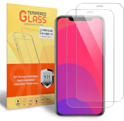 Screen Protector for iPhone 11 Pro, iPhone Xs and iPhone X 5.8-Inch, Case Friendly, Tempered Glass Film, 2-Pack (iPhone 11 Pro)