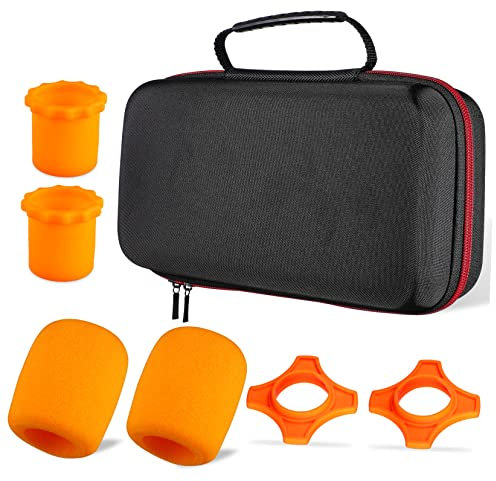 TOYANDONA Mic Pouch Bag Storage Case Zipper Sponge Protection Microphone Bag Rod Holder Easy Carry
