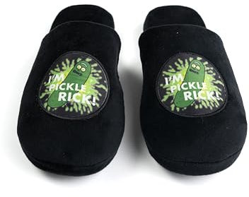 Rick and Morty Slippers for Men and Women - I'm Pickle Rick! Unisex Slippers Slippers Black, black, 10/10.5 UK