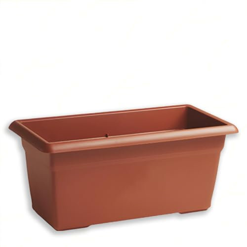 Sicignano | Fioriera Mediterraneo 100x45x40h cm Capienza 110lt Plastica Terracotta, Funzionale e Resistente agli Agenti Atmosferici, Arredo Esterno Giardino, Made in Italy