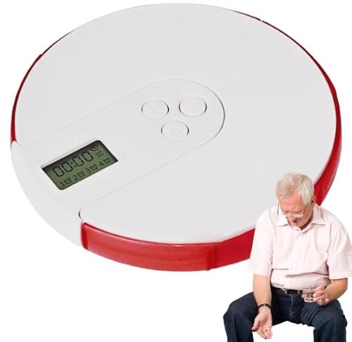 Pillenorganizer mit Alarmerinnerung - Pillendosierer | Elektronische Pillendose | Medikamenten-Organizer Tablettenbox | Pillendose mit LCD-Display | Smarte Pillendose | Tablettenaufbewahrungsbox für