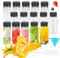 Xmart 16 Pcs Petite Bouteille Shot de jus 60ml/0.25oz Mini Bouteille Shot Réutilisables Petite Bouteille Plastique Transparentes Entonnoir et Brosse Pour les jus le Lait les Boissons
