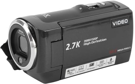 16x Digitales Zoom -Vlog -Kamera, die Atemberaubende QHD 2,7K -Videos und 50 -MP -Fotos Erfasst, Ideal für Reisen, Besprechungen und Unvergessliche Momente