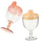 CHICAMPERA 2 Piezas Vaso Infantil Antiderrame y Diseño Ergonómico y para Multiusos Copa de Agua y Leche Color Transparente y