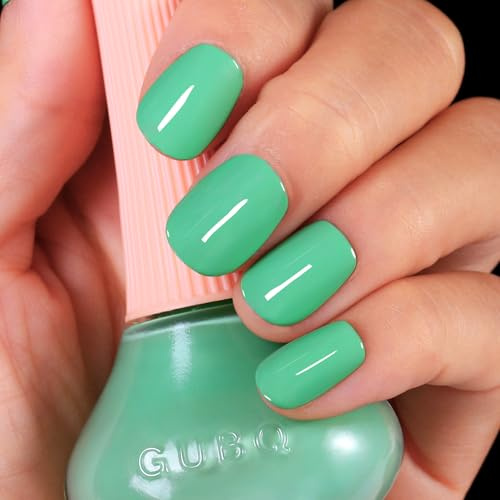 DouborQ Nail Polish Long-lasting Glossy Nail Art Varnish (Grass green-54, 12 ML)