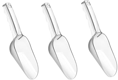 12oz durchsichtige Plastik-Eisschaufel, Alec-Eisschaufel, Küchenschaufel für Eiskübel, Popcorn, Kaffeebohnen, Mehl