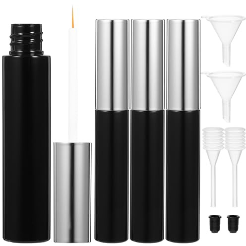 Beaupretty 4stücke Leere Eyeliner-tube mit Trichter und Pipette Auslaufsicher zum Befüllen mit Eigenrezeptur für Eyeliner Serum und Mehr