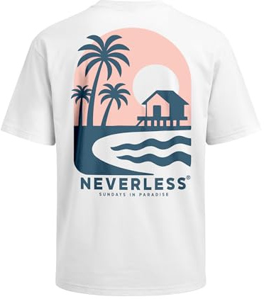 Neverless® Herren T-Shirt - c - Oversized Relaxed Fit Sommer Fashion Streetstyle
