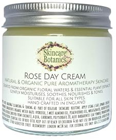 Skincare Botanics Organic & Natural Botanical Rose Day Cream - Cruelty Free, Paraben free, Palm Oil Free, Plastic Free, Handcrafted in the UK