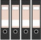 Ordneretiketten | 4 Aufkleber für breite Akten-Ordner | Farbe Hell-Rosa | selbstklebende Design Akten-Etiketten | Deko Sticker für Rückenschilder Ordnerrücken | zum Beschreiben