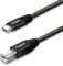 Fasgear Cable USB C Midi, cable tipo C a USB B, 1 paquete de cable de escáner de impresora trenzado de nailon conector de metal compatible con HP, Canon, impresoras, teclado Midi (1 m, Negro)